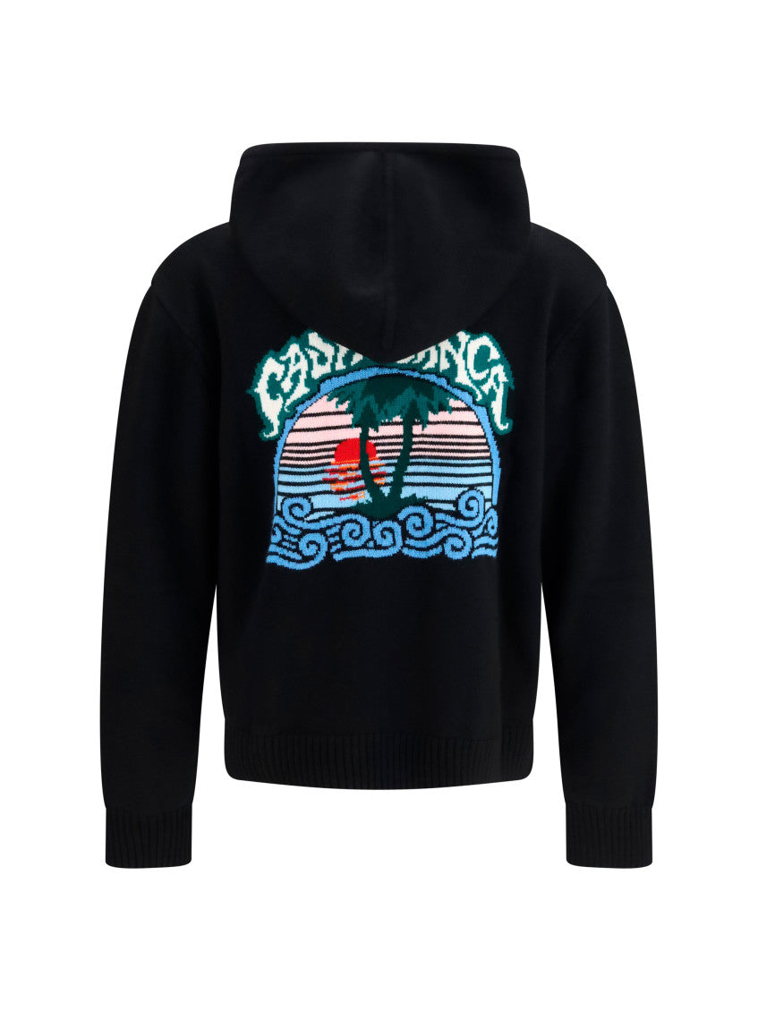 Black Regular Logo Hoodie 2