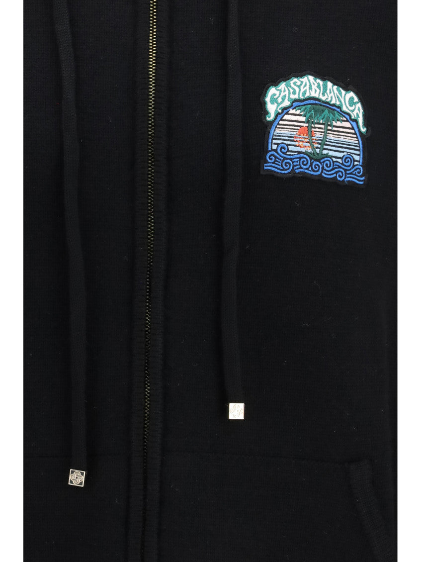 Black Regular Logo Hoodie 3