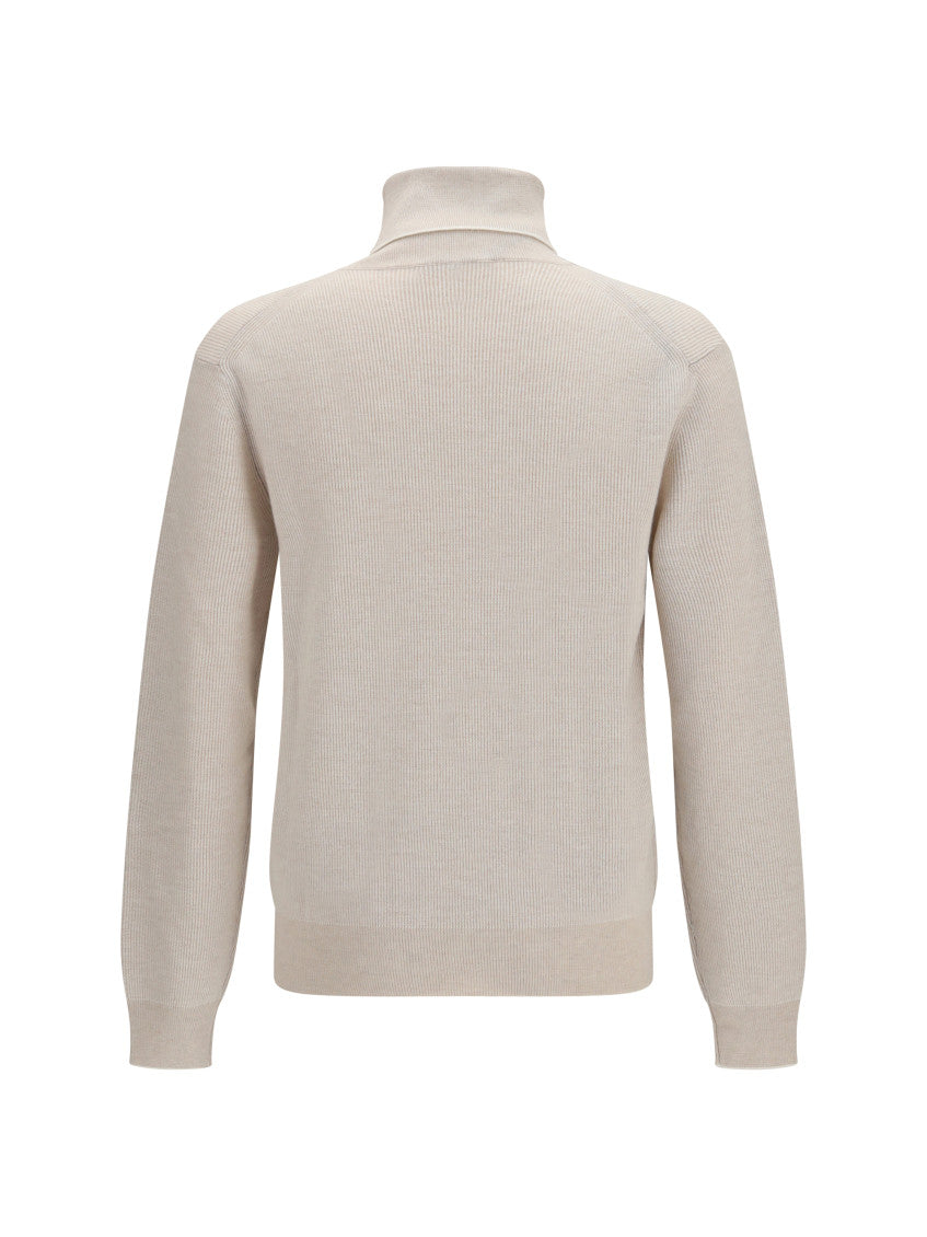 Light Beige Knitted Sweater 2