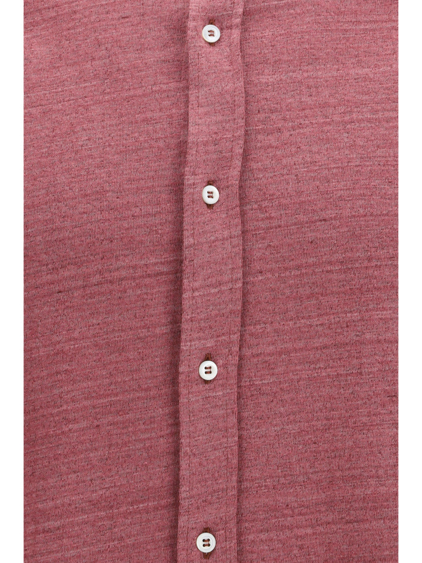 Red Textured Regular Shirt 3