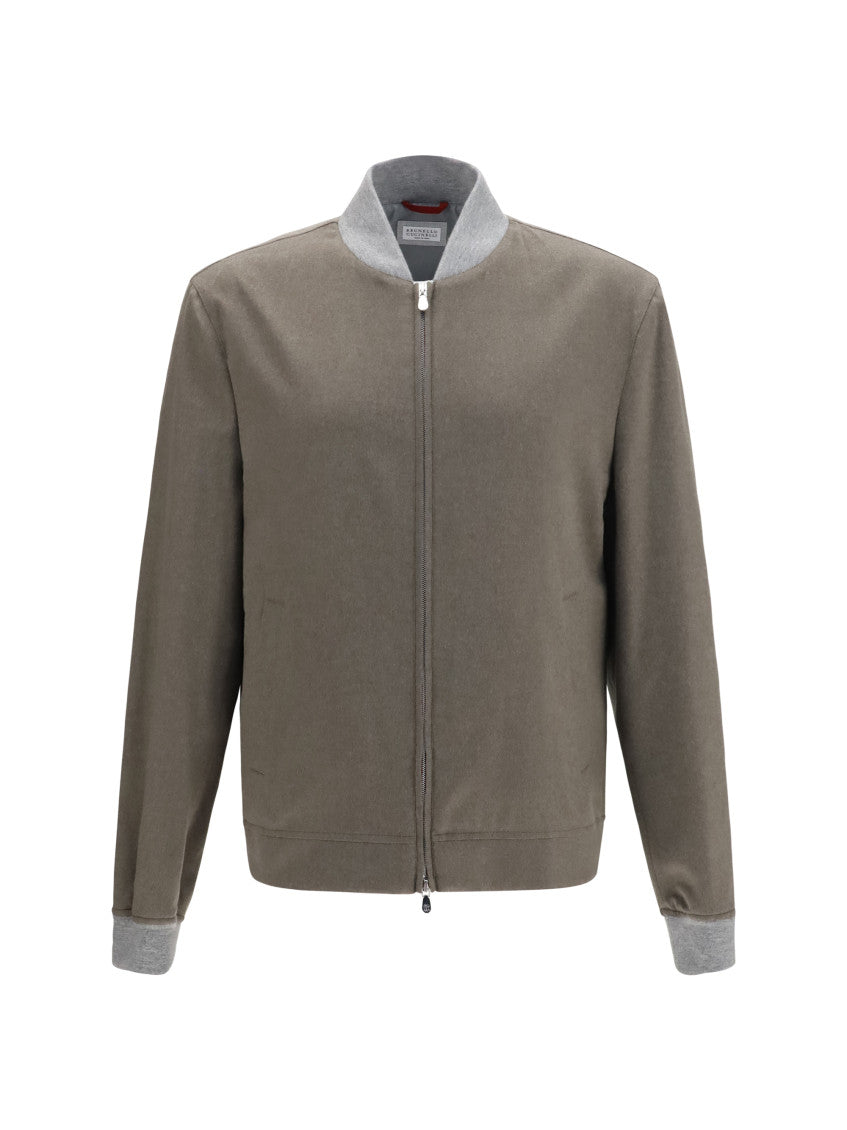 Taupe Regular Bomber Jacket 1