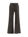 Brown Flared High Rise Jeans 1