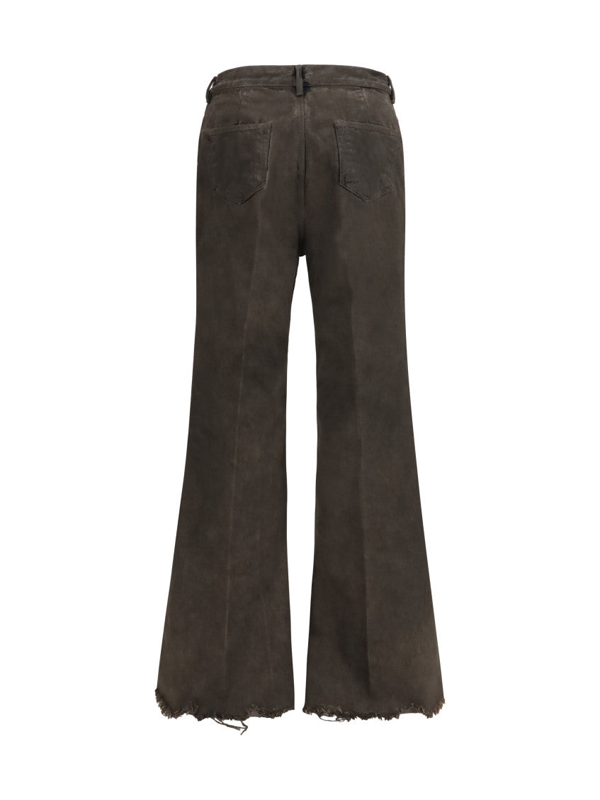 Brown Flared High Rise Jeans 2