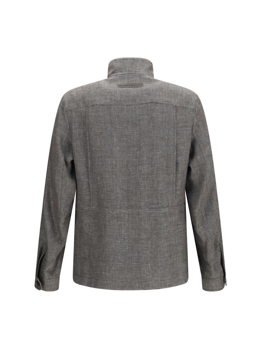Grey Regular Shirt Jacket 2