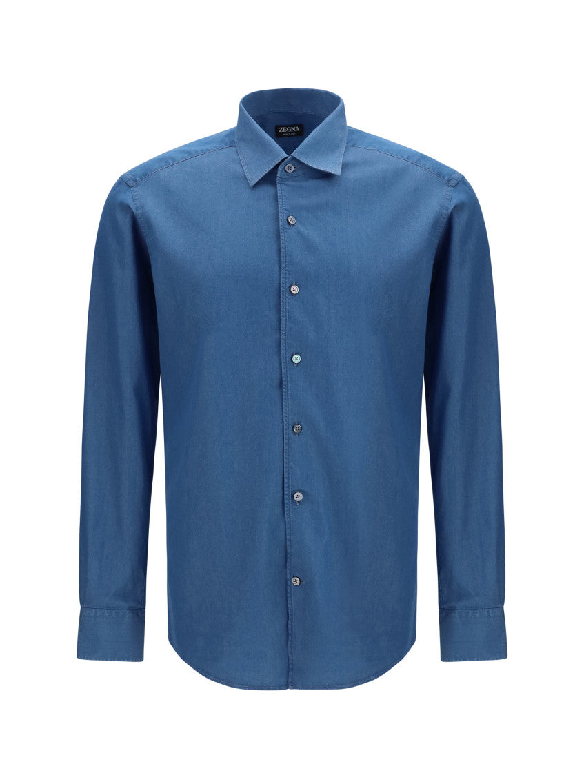 Blue Regular Solid Shirt 1