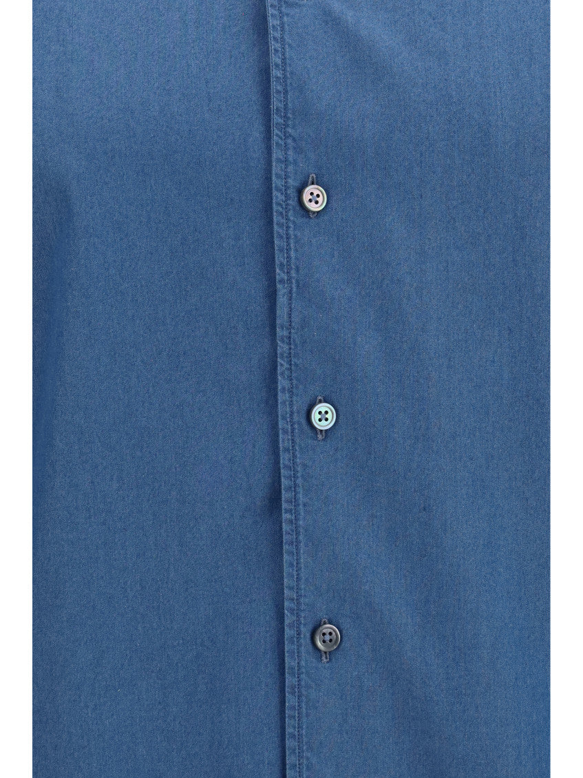 Blue Regular Solid Shirt 3