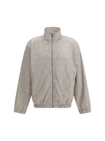 Taupe Mock Collar Jacket 1