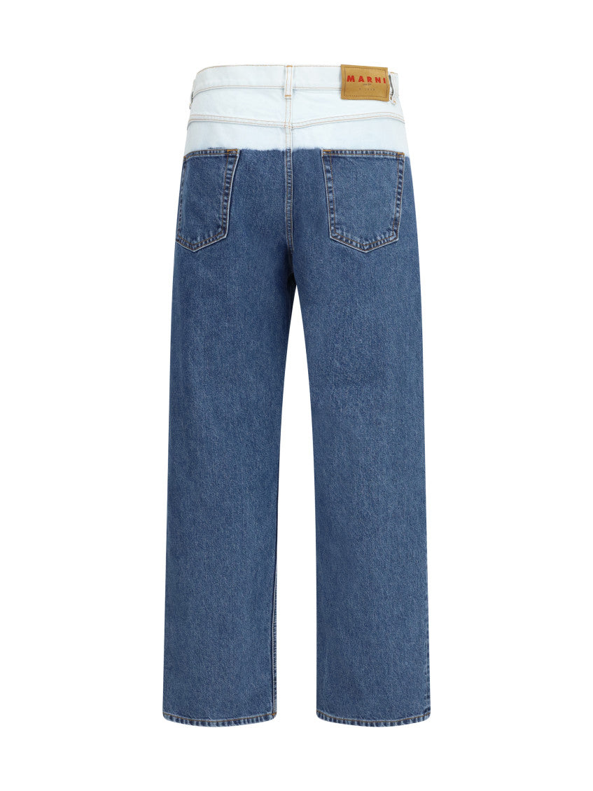 Blue Mid Rise Jeans 2