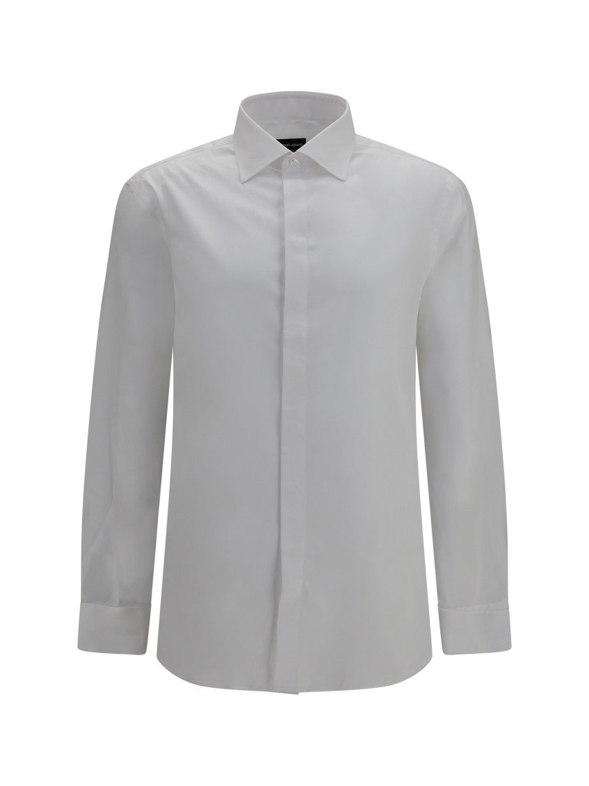 White Slim Textured Shirt 1