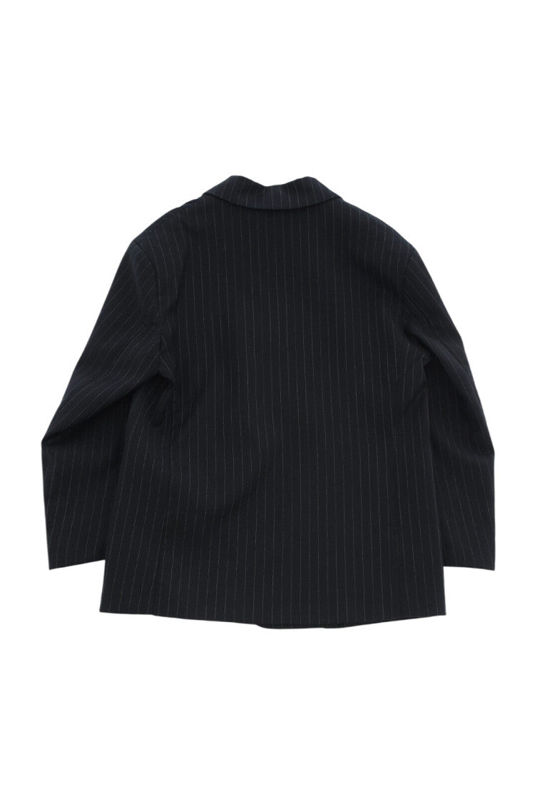 Girls Black Stripes Blazers 3