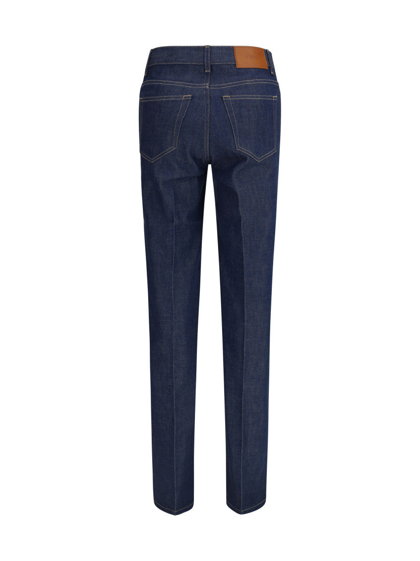 Blue Slim Mid Rise Jeans 2