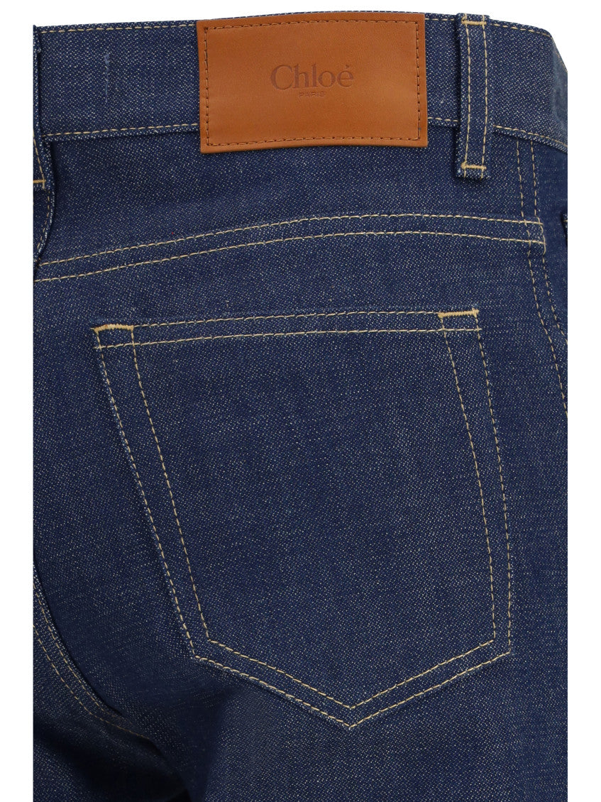Blue Slim Mid Rise Jeans 3