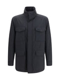 Black Mock Collar Jacket 1