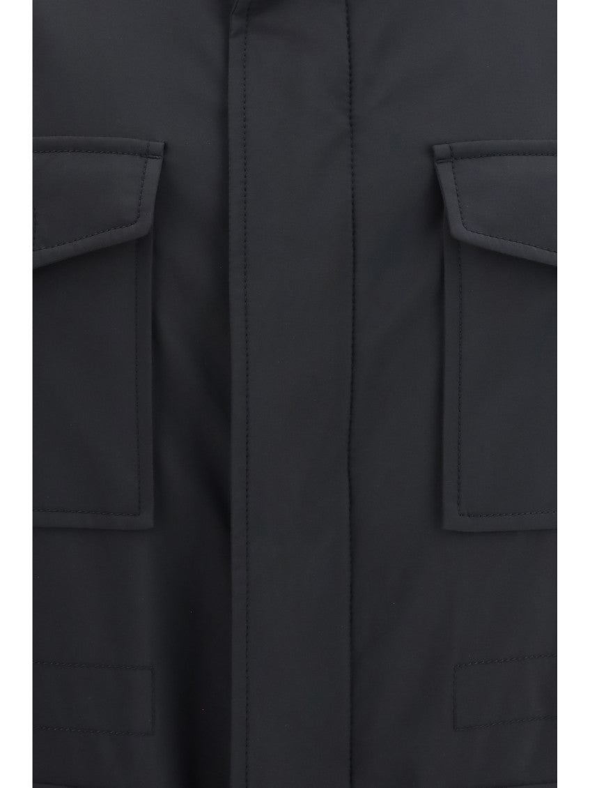 Black Mock Collar Jacket 3