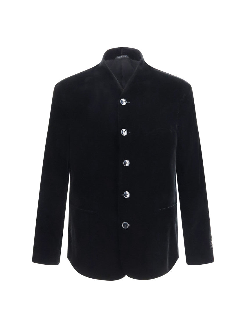 Black V-Neck Blazer 1