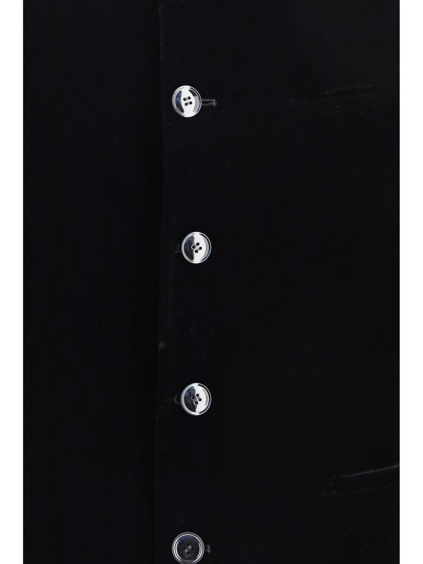 Black V-Neck Blazer 3
