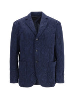 Navy Blue Paisley Blazer 1