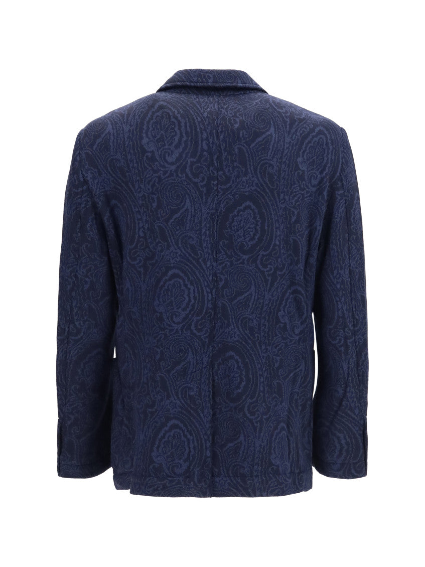 Navy Blue Paisley Blazer 2