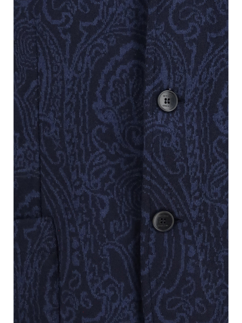 Navy Blue Paisley Blazer 3