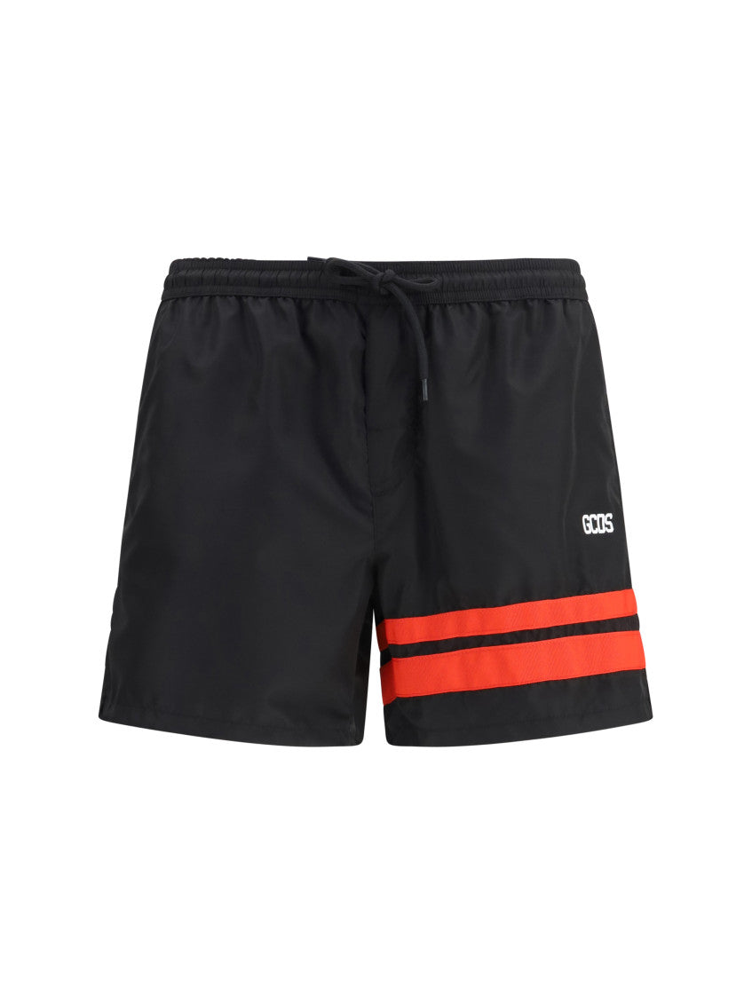 Black Stripes Swim Shorts 1