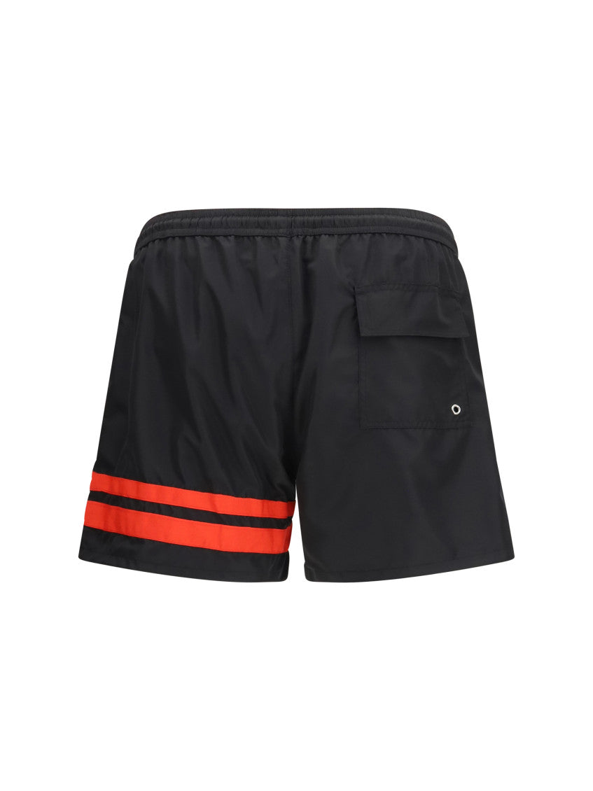 Black Stripes Swim Shorts 2