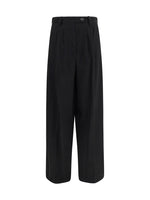 Black Relaxed Pleated Pants 1