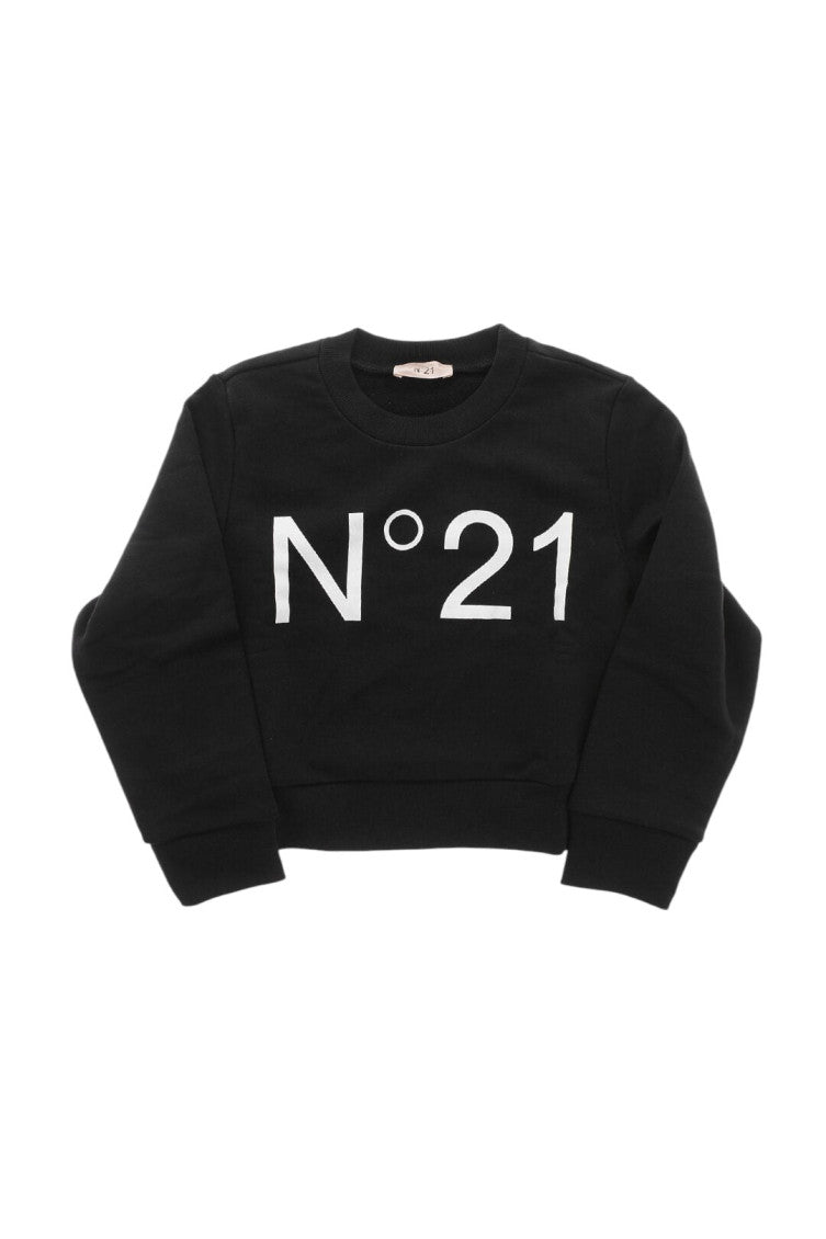 Girls Black Logo Sweatshirt 1