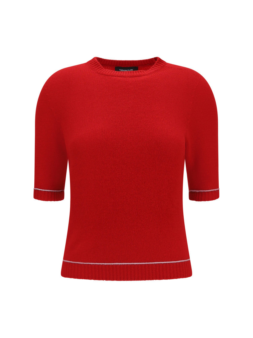 Red Crew Neck Sweater 1