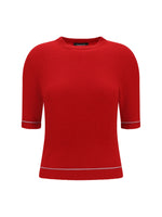 Red Crew Neck Sweater 1