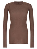 Dark Brown Ribbed T-Shirt 1