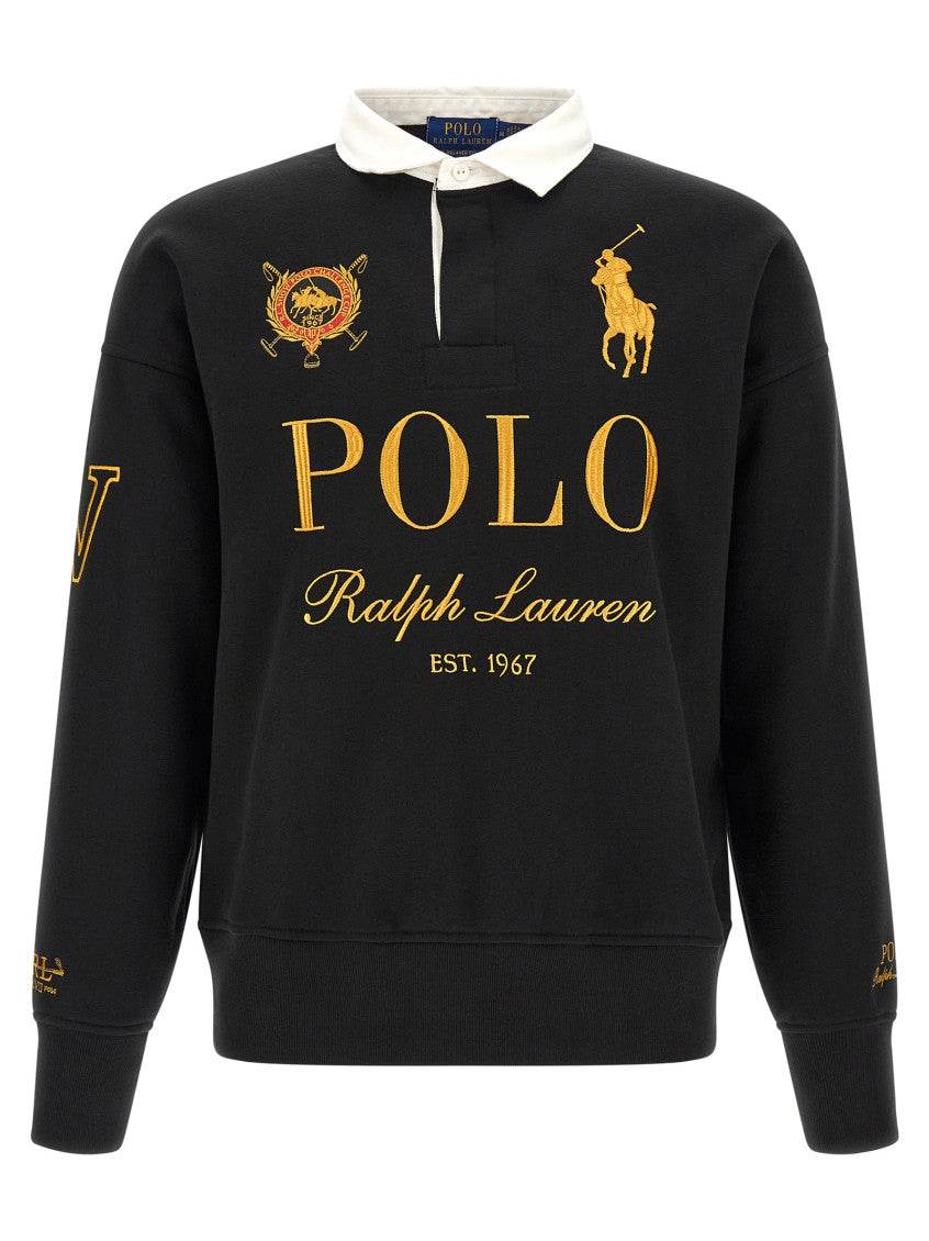 Black Embroidery Logo Sweatshirt 1