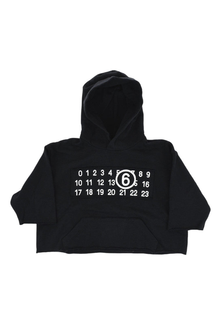 Girls Black Graphic Hoodie 1
