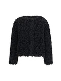 Black Textured Round Neck Sweater 1