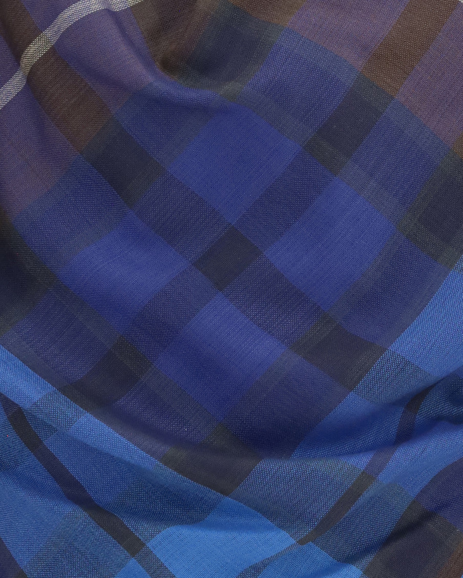 Blue Checks Sweet Heart Neck Top 4