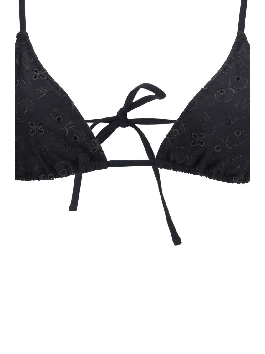 Black Embroidered Swimwear 3