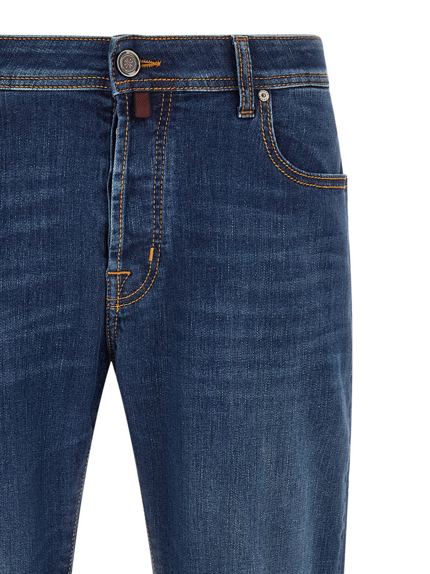 Blue Mid Rise Jeans 3