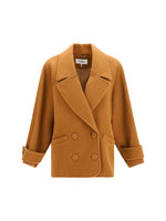 Mustard Notched Lapel Trench Coat 1