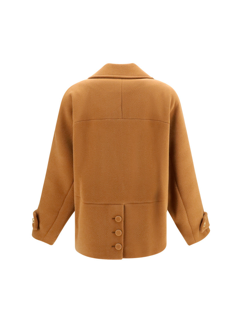 Mustard Notched Lapel Trench Coat 2