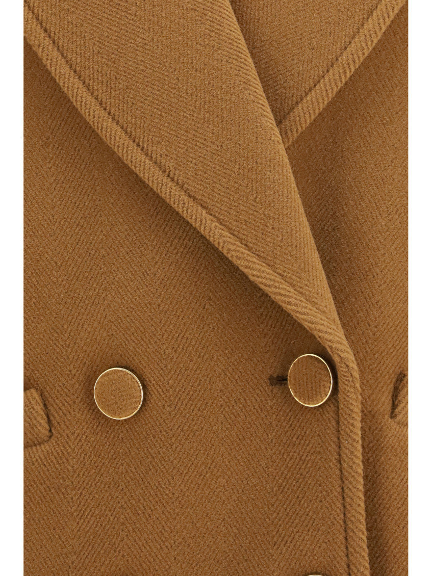 Mustard Notched Lapel Trench Coat 3
