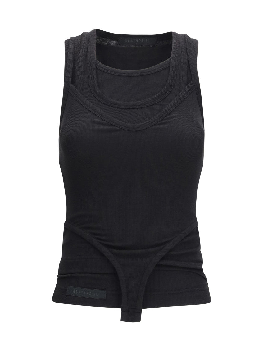 Black Solid Round Neck Top 1
