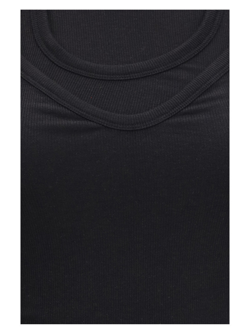 Black Solid Round Neck Top 3