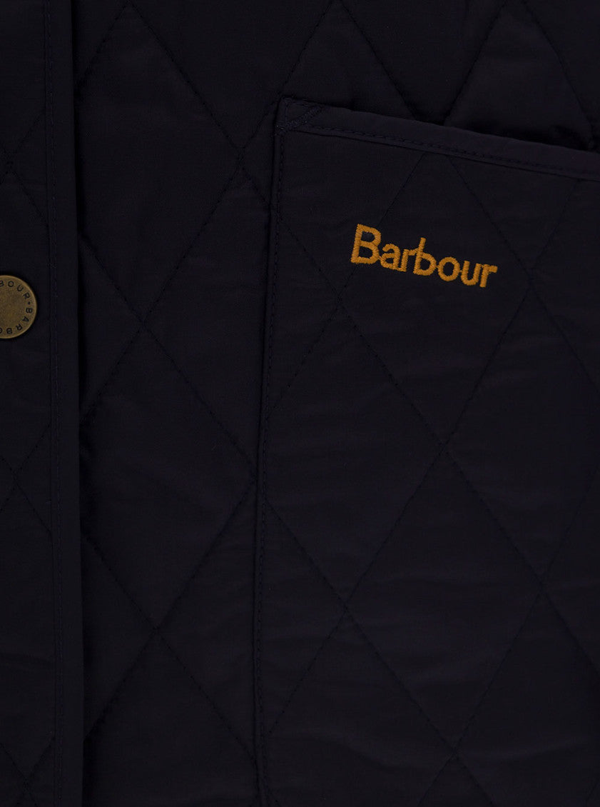 Blue Quilted Shirt Collar Jacket 3