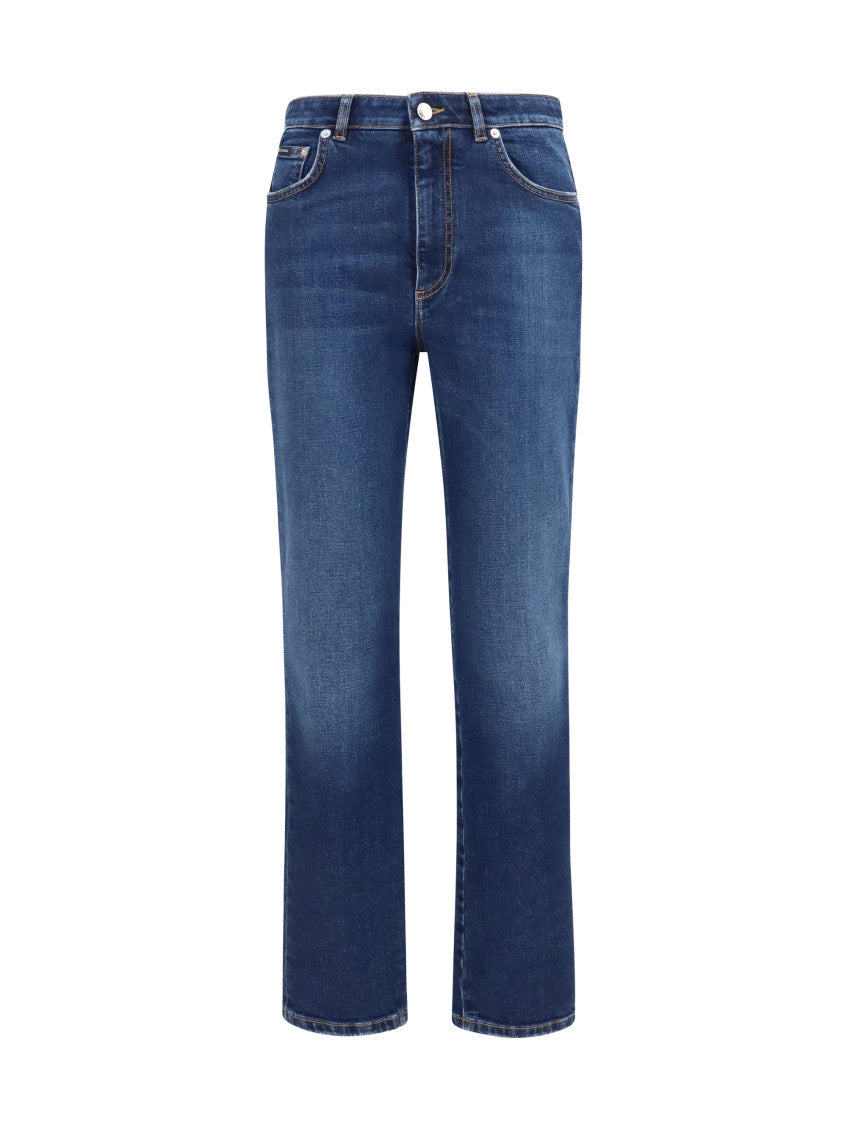 Blue Straight High Rise Jeans 1