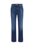 Blue Straight High Rise Jeans 1