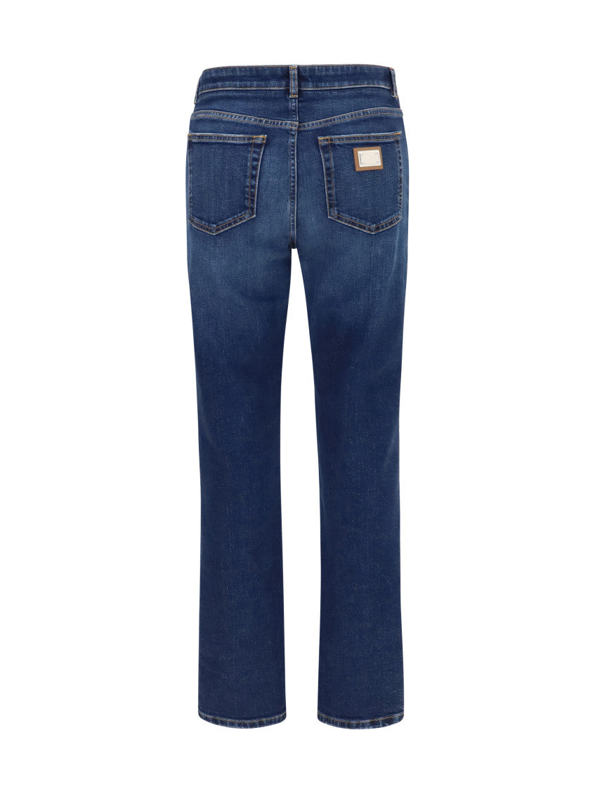 Blue Straight High Rise Jeans 2