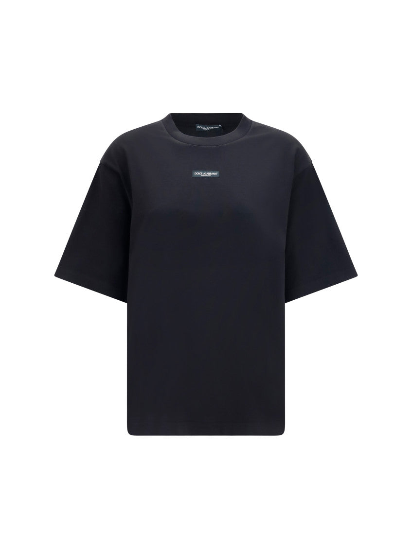 Black Logo Crew Neck T-Shirt 1