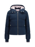 Blue Solid Hood Jacket 1