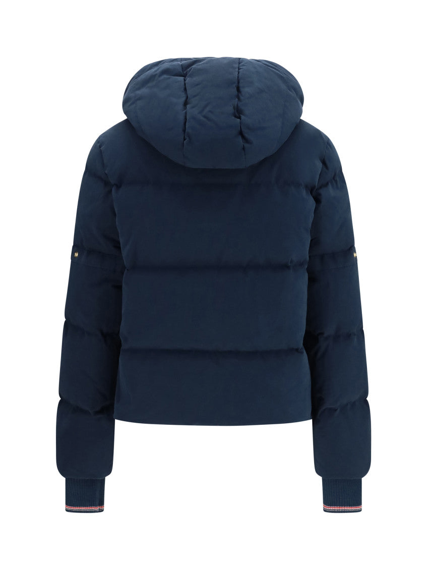 Blue Solid Hood Jacket 2