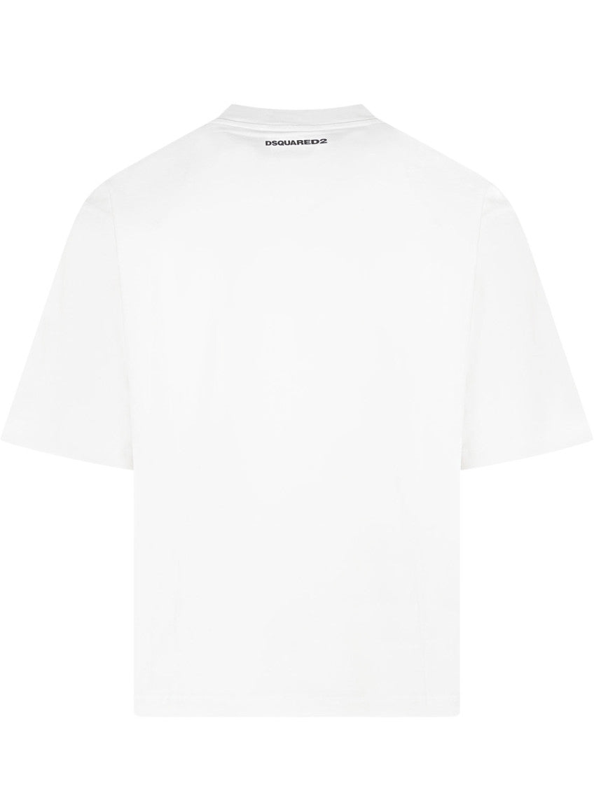 White Crew Neck T-Shirt 2