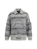 Multicolor Checks Shirt Collar Jacket 1